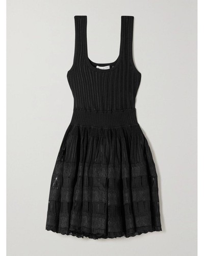 Alaia mini dress pointelle - alaia,