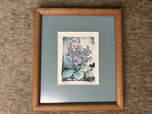 Beautiful small vintage - , framed