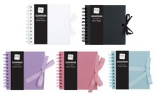 Scrapbook 20cm Spiral Bound Memory Photo Album Journal Book Square & Ribbon Tie