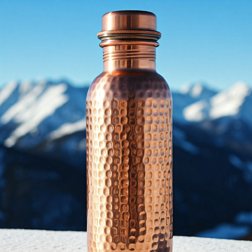 Hammered copper water - water, bottle
