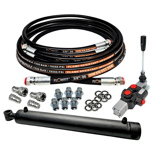 Log splitter kit with double - kit, a