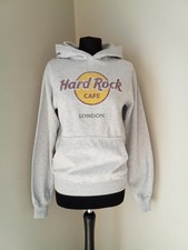 Hard Rock Cafe Womens Hoodie Size S Grey London Graphic Print