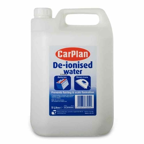 Ionised water x 5 - de-ionised,