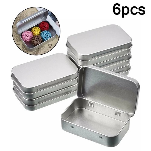 6pcs metal hinged tin - metal,