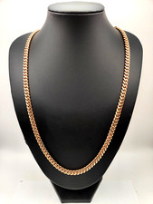 HEAVY 9ct ROSE GOLD CUBAN CURB