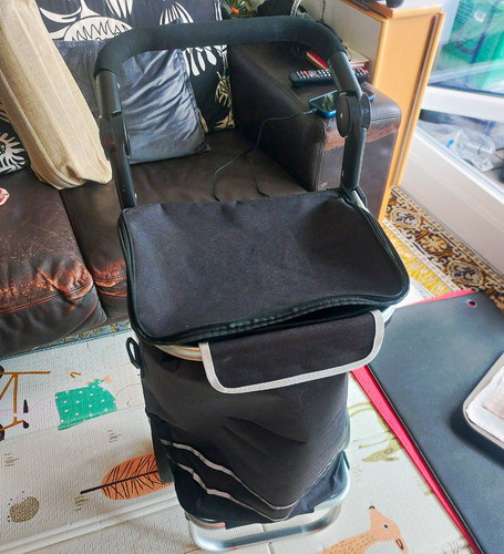 Black foldable shopping - black,