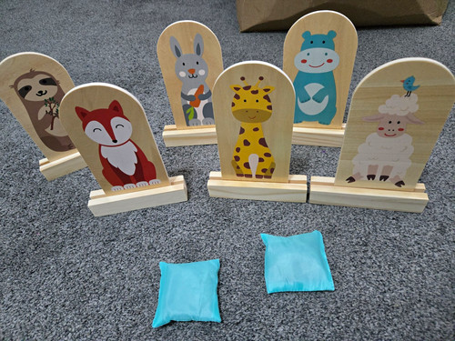Little town wooden animal toss - little,