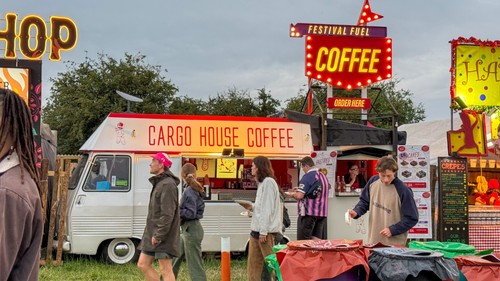 Vintage mobile coffee van - coffee,