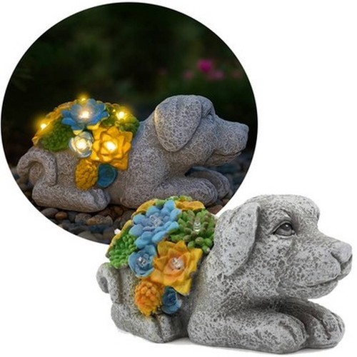 Garden dog ornament solar - ornament,
