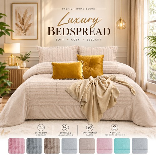 Velvet quilted bedspread bed - velvet,