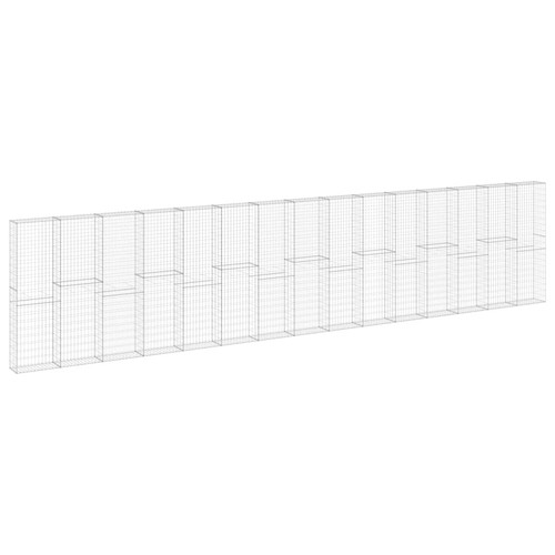 Gabion wall with covers - wall,