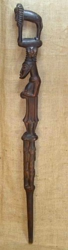 Hand carved tribal wooden - hand-carved,