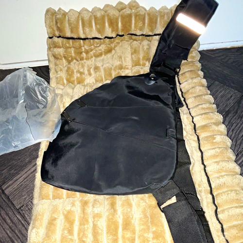 Black synthetic bumbag - synthetic, /