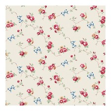 Cath Kidston Wallpaper Rose & Bows Cream Floral