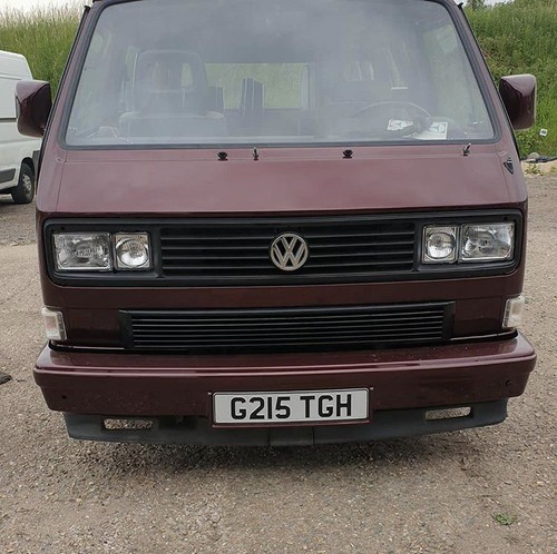Pair square head lamps - h4, vw