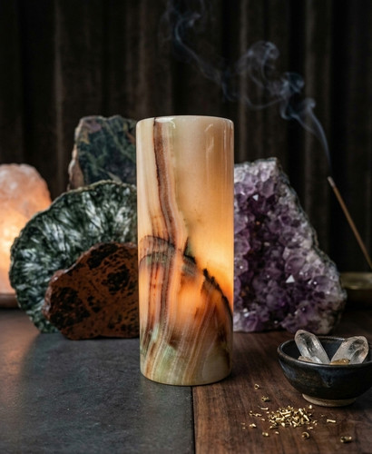 Onyx cylinder lamp - onyx,