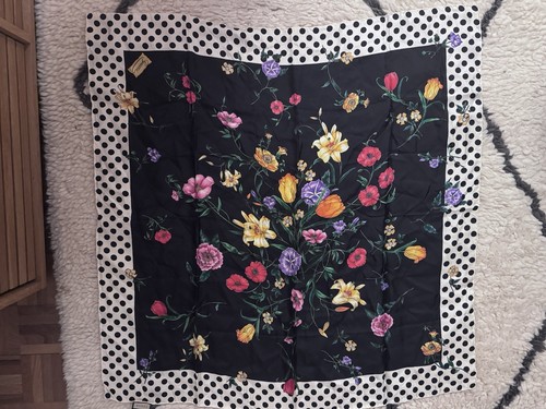 Gucci flora silk - scarf, black