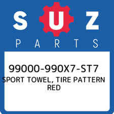 99000-990X7-ST7 Suzuki Sport towel, tire pattern red 99000990X7ST7, New Genuine 