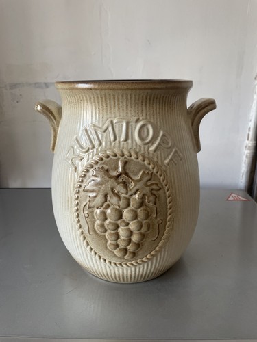 Vintage rumtopf pot - vintage, cream