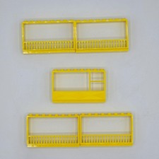 Betta Bilda Windows & Balcony Panels (5) Yellow 1960s – Vintage Building Parts