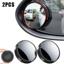 2x Car Blind Spot Mirror Glass Convex 360° Side Rear View Mirror Auxiliary Parts