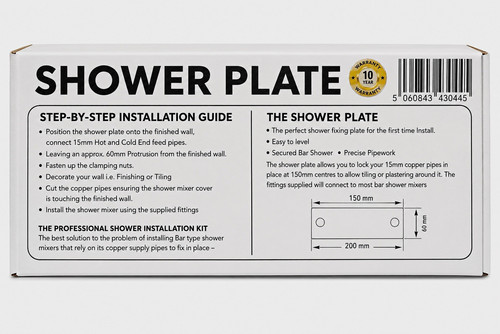 Metal rectangle shower plate - rectangle,