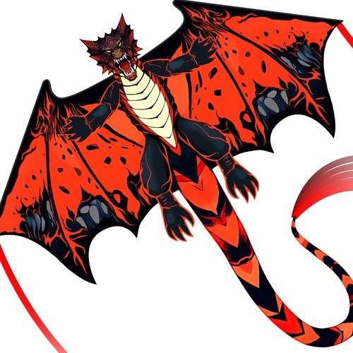 Sgftre red evil dragon kite - red,
