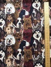 All over Dog print Robert Kaufman fabric piece measures 1 mt x70cm 100% Cotton
