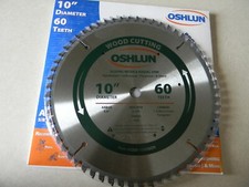 Oshlun  10" 60t Sliding Miter and Radial Arm Saw  Blade  SBW-100060N