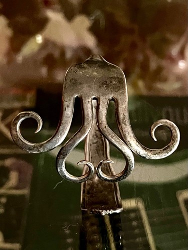 Sterling silver vintage fork - vintage,