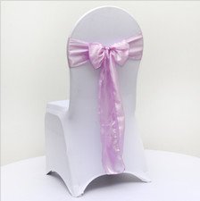 light purple satin chair sash chair tie bows ribbon wedding birthday party decor