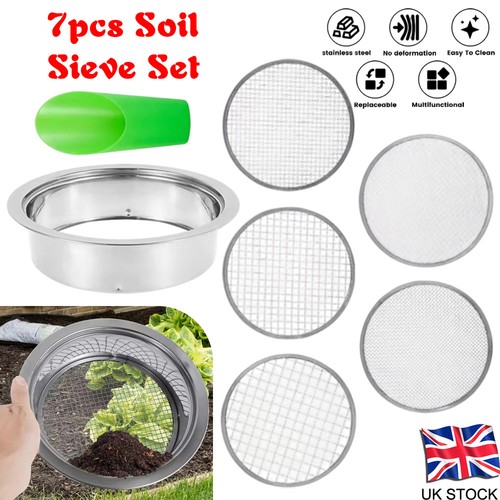 Stainless steel garden sieve - steel,