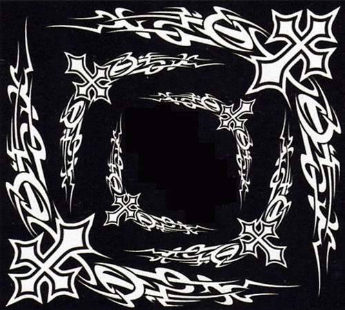 Sticker set tribal cross - set,