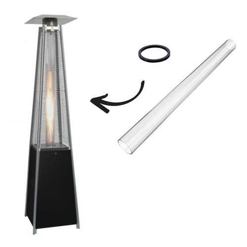 Patio heater glass tube - glass,