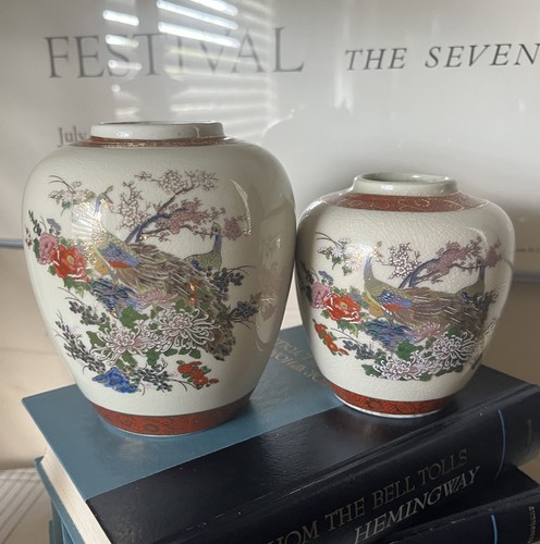 Vintage satsuma porcelain vase - vintage,