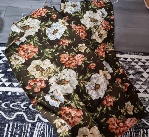 Vintage floral print curtains - print,