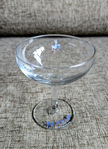 Vintage gold rimmed babycham - gold,