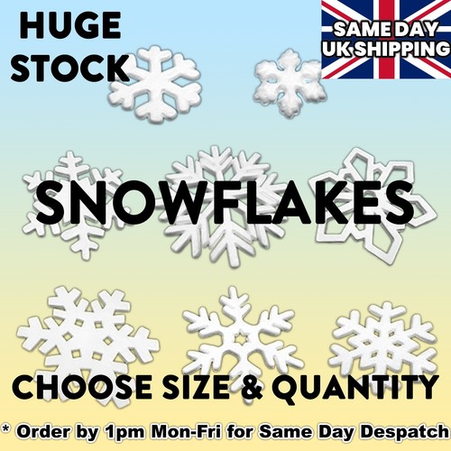 Polystyrene foam snowflakes - foam,