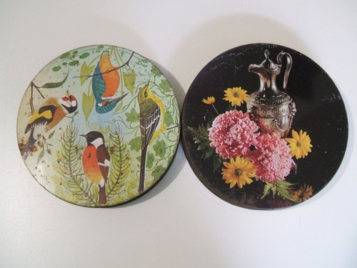Pair vintage round empty - pair,