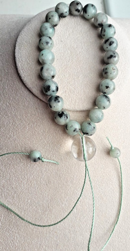 Komboloi bracelet kiwi - kiwi, jasper