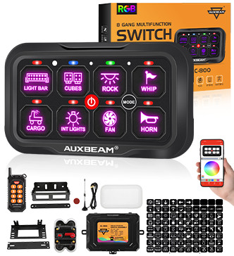 Auxbeam rgb gang switch - auxbeam,