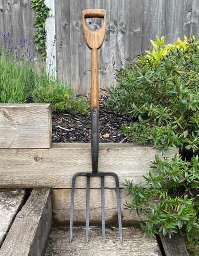 Vintage handle garden fork - vintage, d