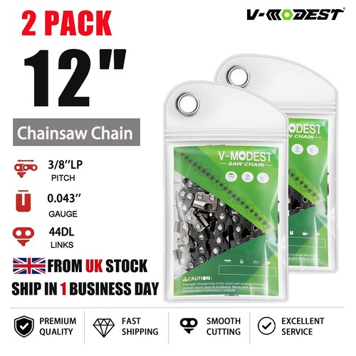 2pack chainsaw chain - 12'',
