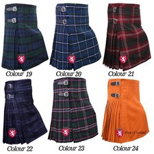Scottish Mens Kilts Highland Tartan 8 Yard 16OZ Dress Skirt & Kilt Flashes