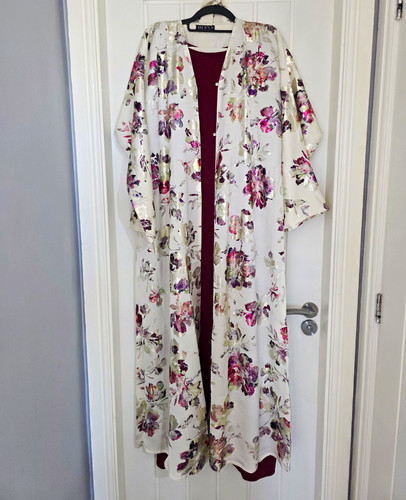 Women open abaya - women’s, cream