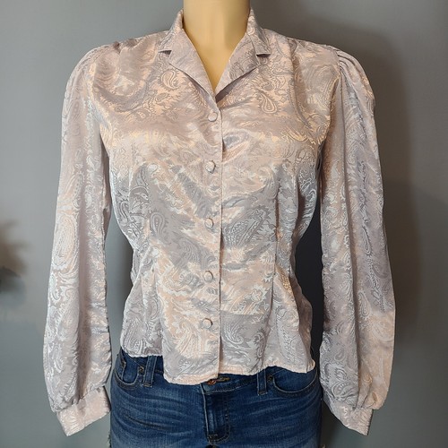 Vtg blouse silver - vtg, sz