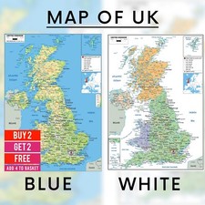 UK Map Poster United Kingdom