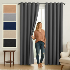 Thick Blackout Curtains Eyelet