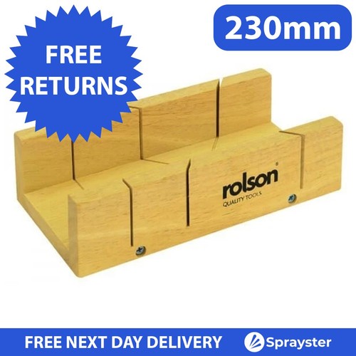 Rolson 230mm wooden mitre box - rolson,