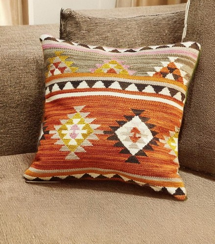 Terracotta brown pink kilim - terracotta,